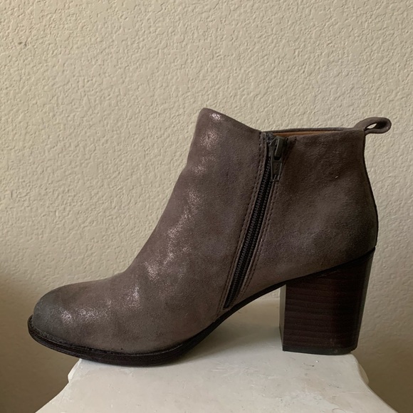 Grey Metallic Sofft Booties - Picture 4 of 6